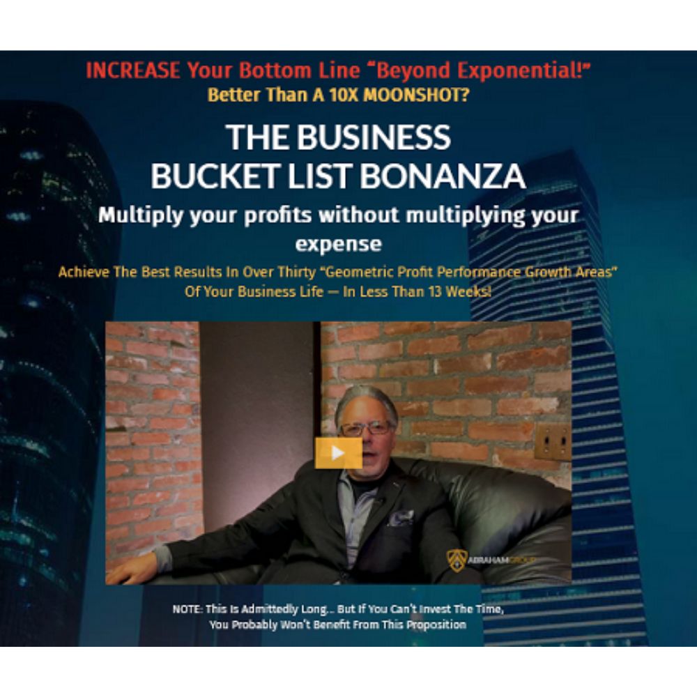 Beyond Exponential Business Bucket List Bonanza by Jay Abraham