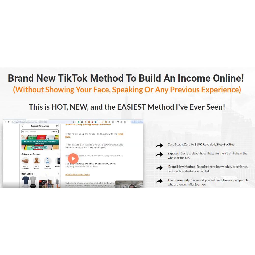 Brand New TikTok Method To Build An Income Online! Without Showing Face Or Any Previous Experience!