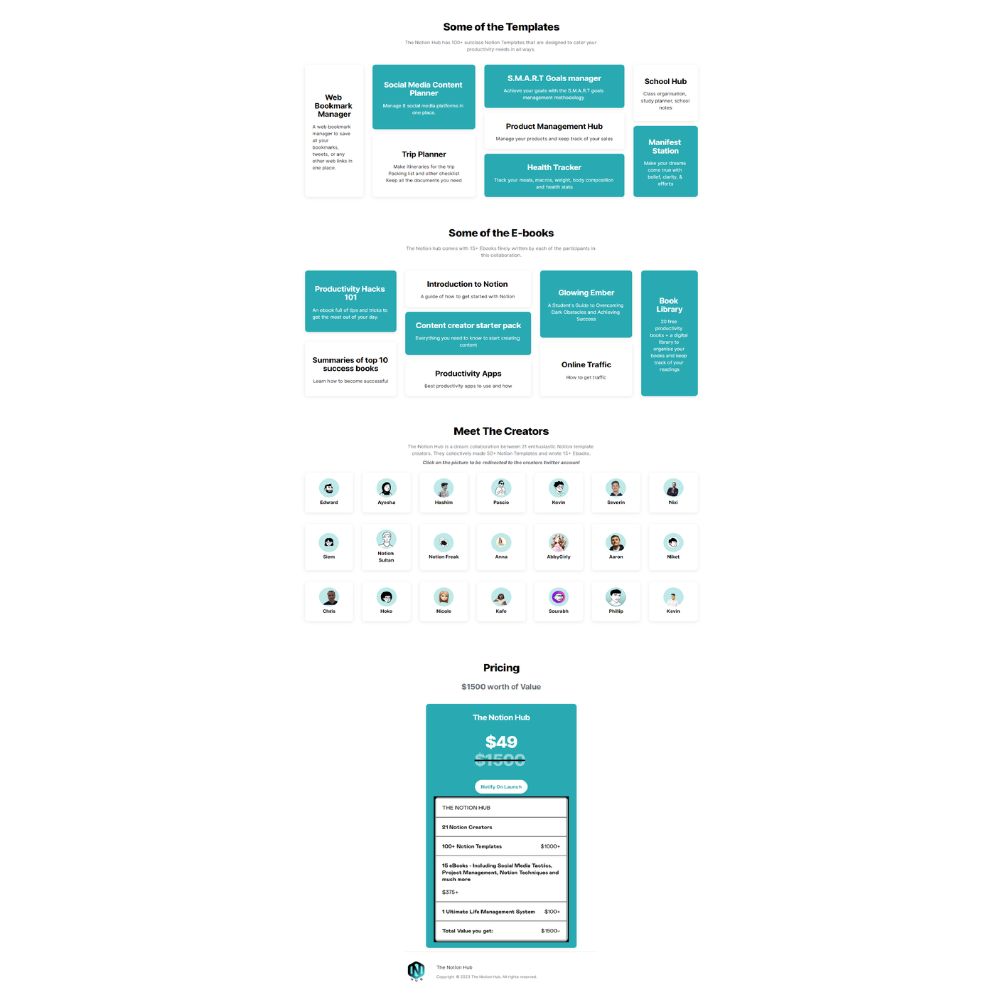 Notion Hub – 21 Creators Ft. Pascio I 100+ Templates I 15 eBooks I The Giga Brain by Edward - Image 3