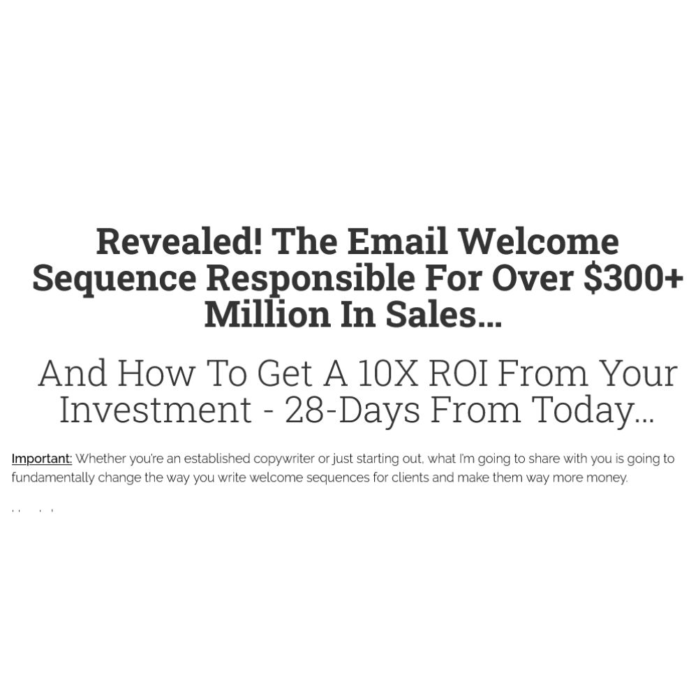 The Email Welcome Sequence by Adil Amarsi