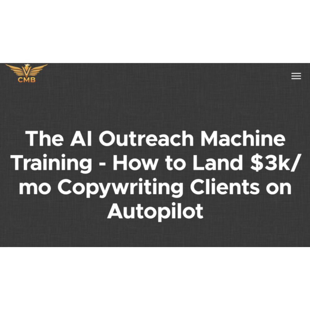 The AI Outreach Machine Training+Email Domination by Sean Ferres
