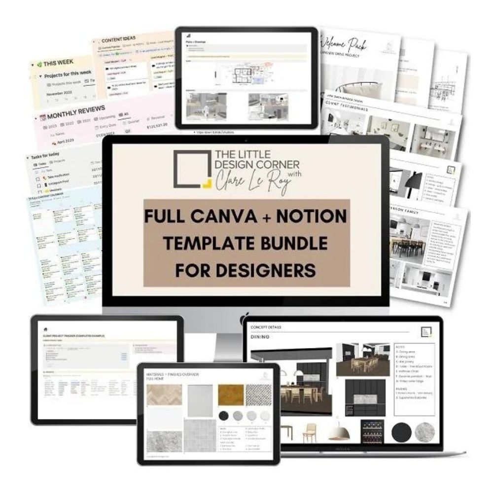 The Complete Canva and Notion Template Bundle for Designers by Clare Le Roy