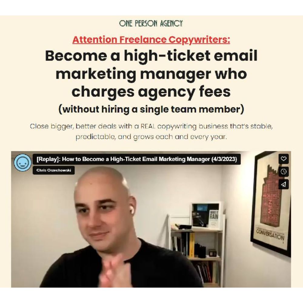 One Person Agency by Chris Orzechowski