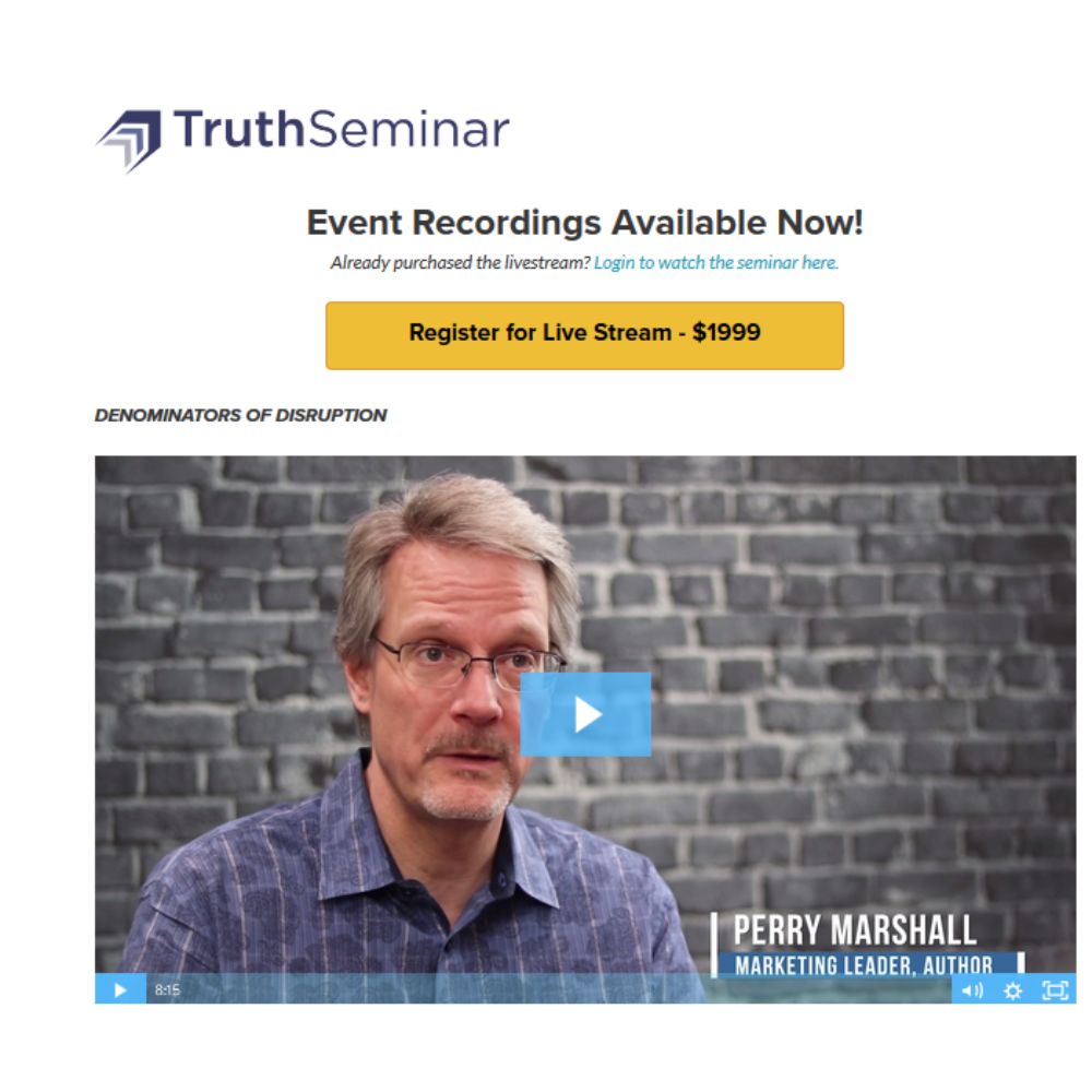 Truth Seminar by Perry Marshall