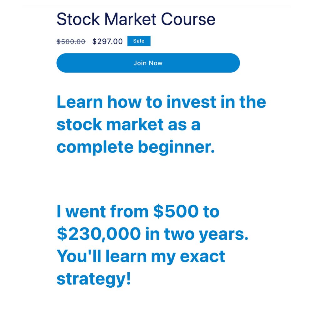 Stock Market Course by Sara Finance