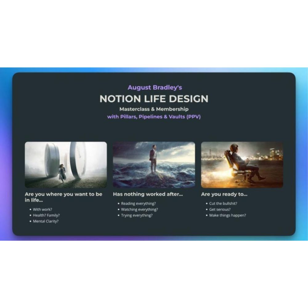Notion Life Design Course by August Bradley - Image 2