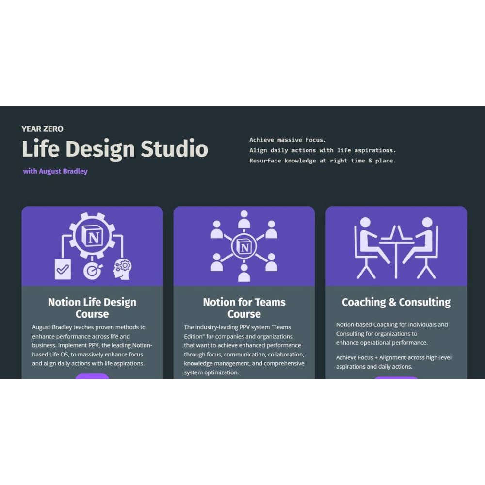 Notion Life Design Course by August Bradley - Image 3