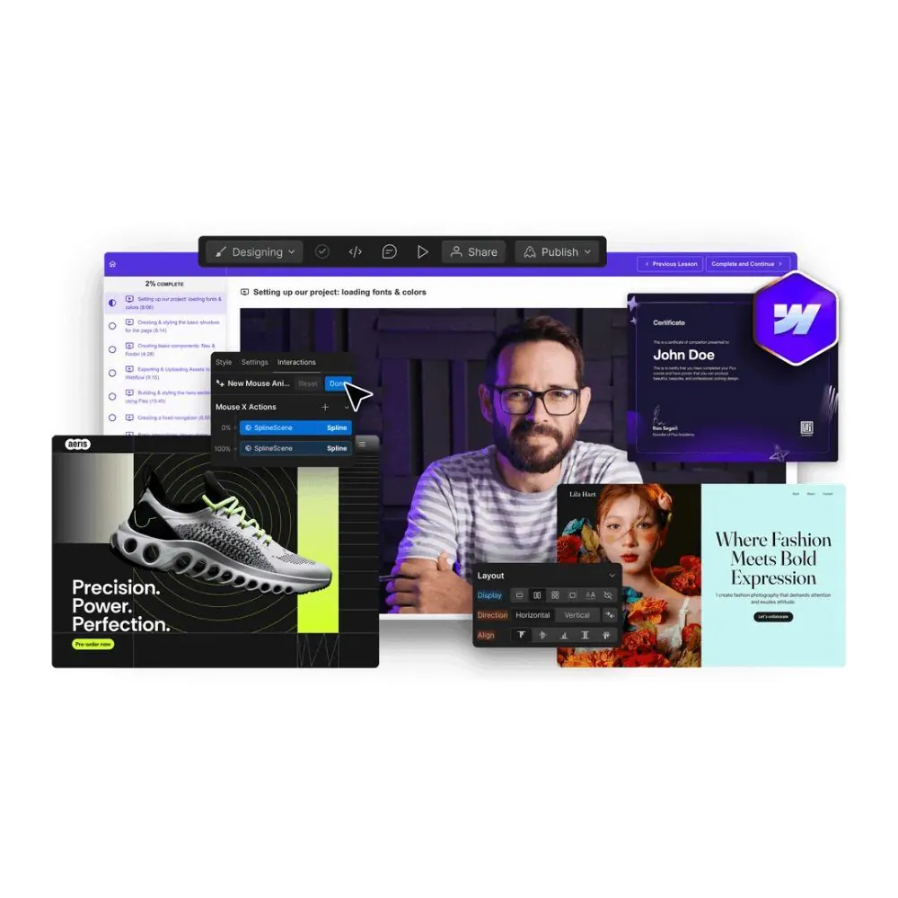 Webflow Masterclass 5.1 Pro by Ran Segall