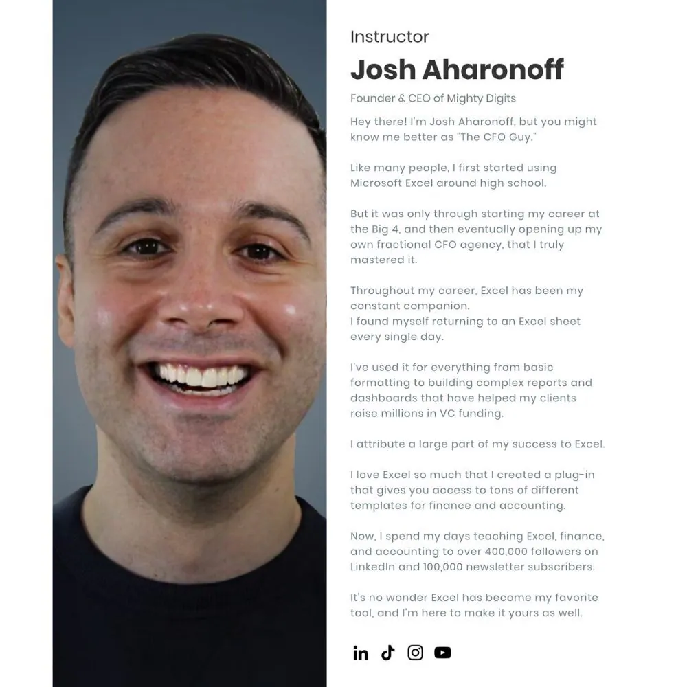 Financial Modeling Fundamentals by Josh Aharonoff