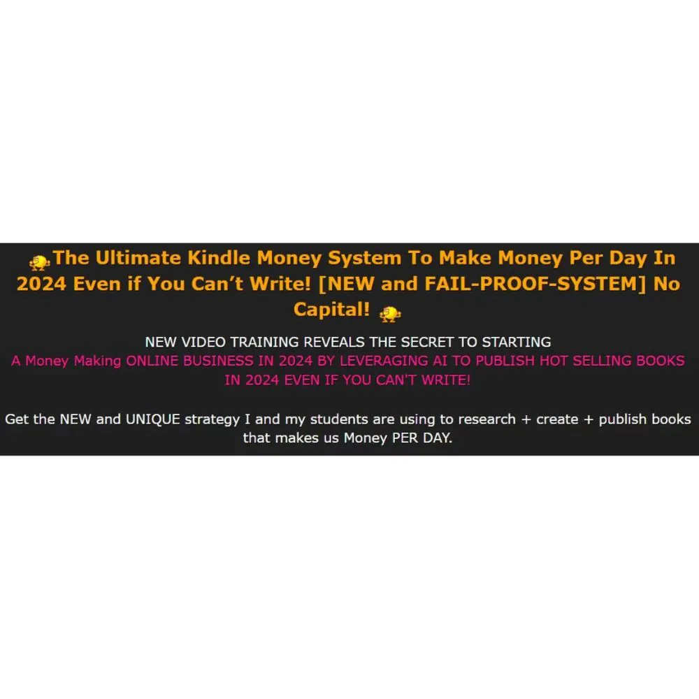 Make Money With Kindle Books In 2024