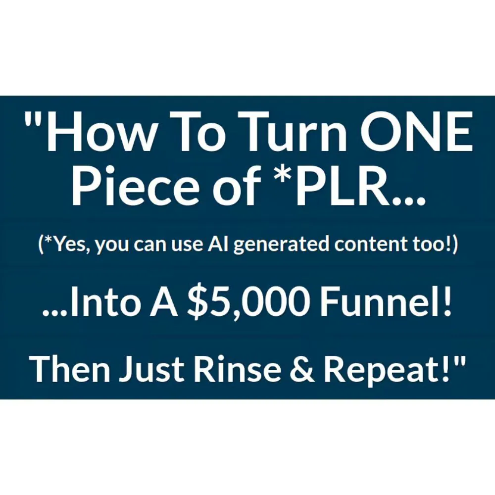 $5K PLR And AI Strategy by Tony Shepherd