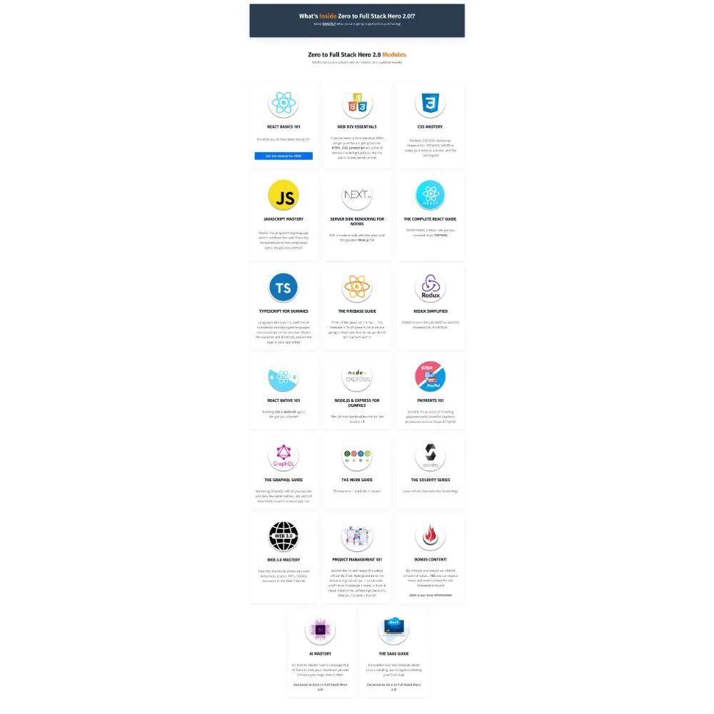 Zero To Full Stack Hero 2.0 by Sonny Sangha